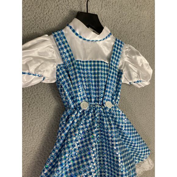 Rubies Girls Dorothy Costume Dress Size 4 Blue Wizard of Oz Party Outfit - Picture 10 of 13